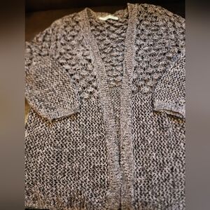 Maurices Open-Knit Purple Sweater